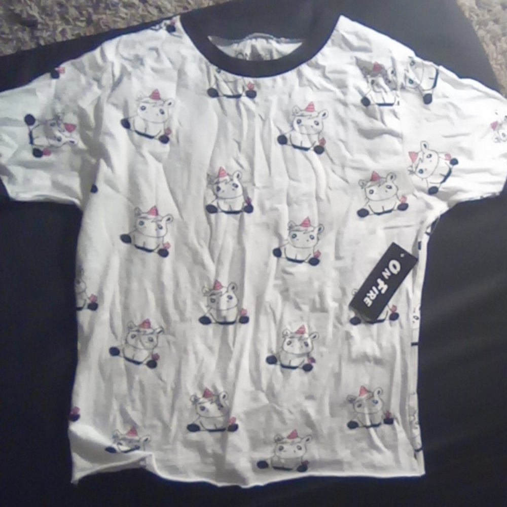 White unicorn shirt